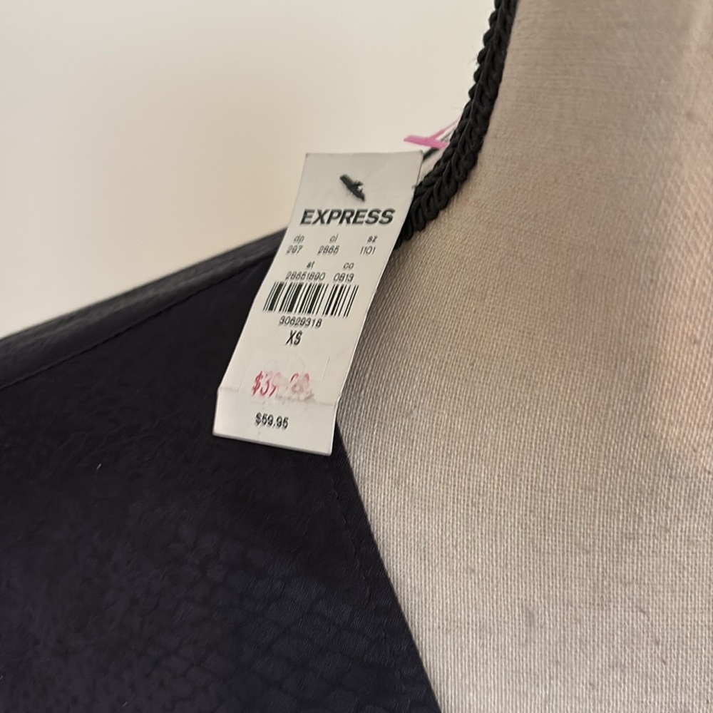 Express Black Wrap Blouse - Picture 3 of 6